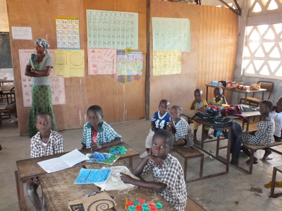 Een schooltje in Gambia