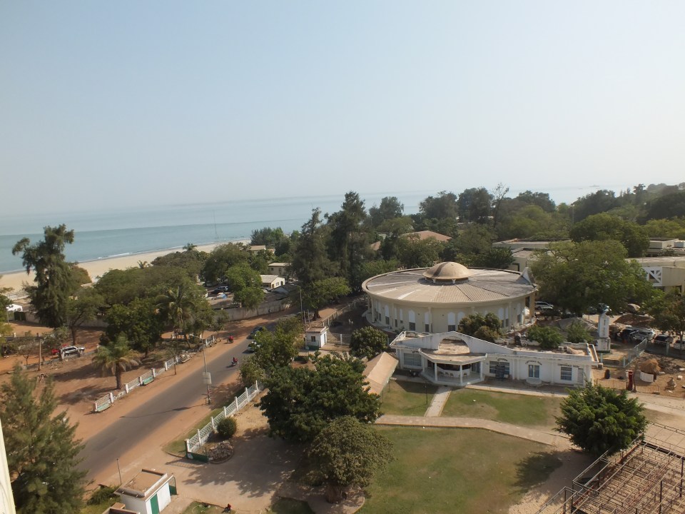 Prachtig uitzicht over de stad Banjul